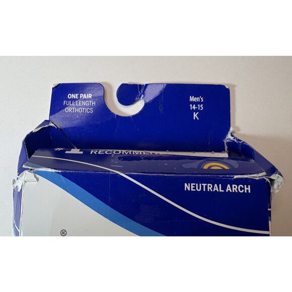 Men's Power Step Orthotics Full Insoles Size 14-15 K Plantar Fasciitis Open Box - Picture 5 of 5